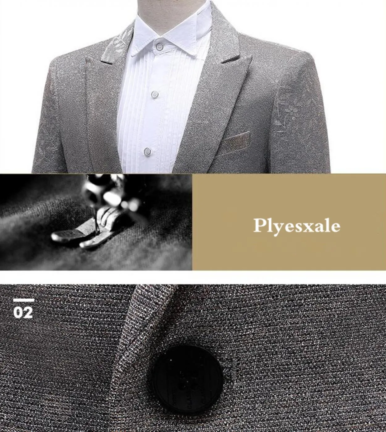 Blazer da festa per uomo Marrone Grigio Viola Blu Blazer glitterato con paillettes Giacca da abito Cantanti da ballo Slim Fit St