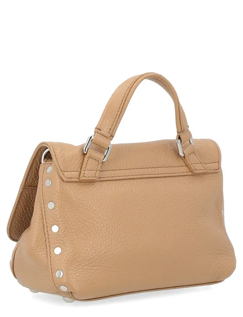 Borsa Zanellato Postina Daily Baby in pelle martellata color cappuccino