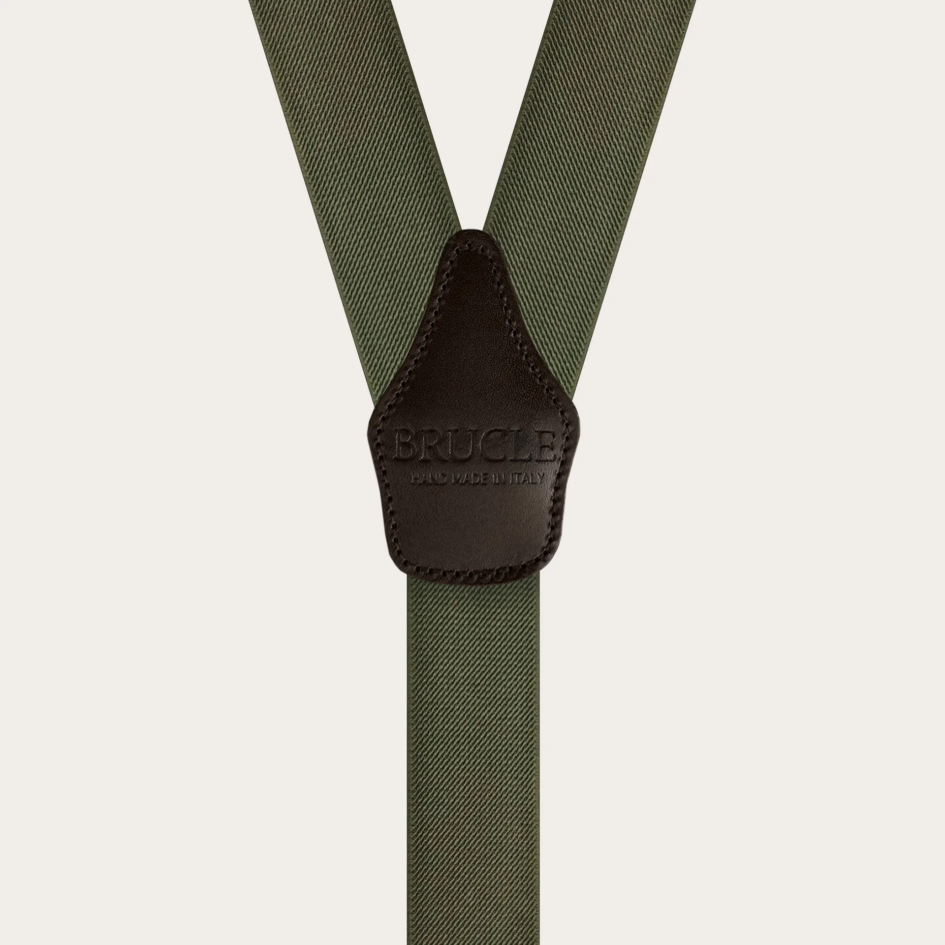 Bretelle elastiche a Y verde oliva
