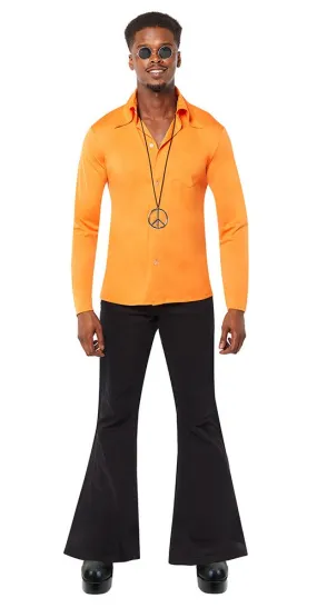 Camicia hippie anni '70 arancione