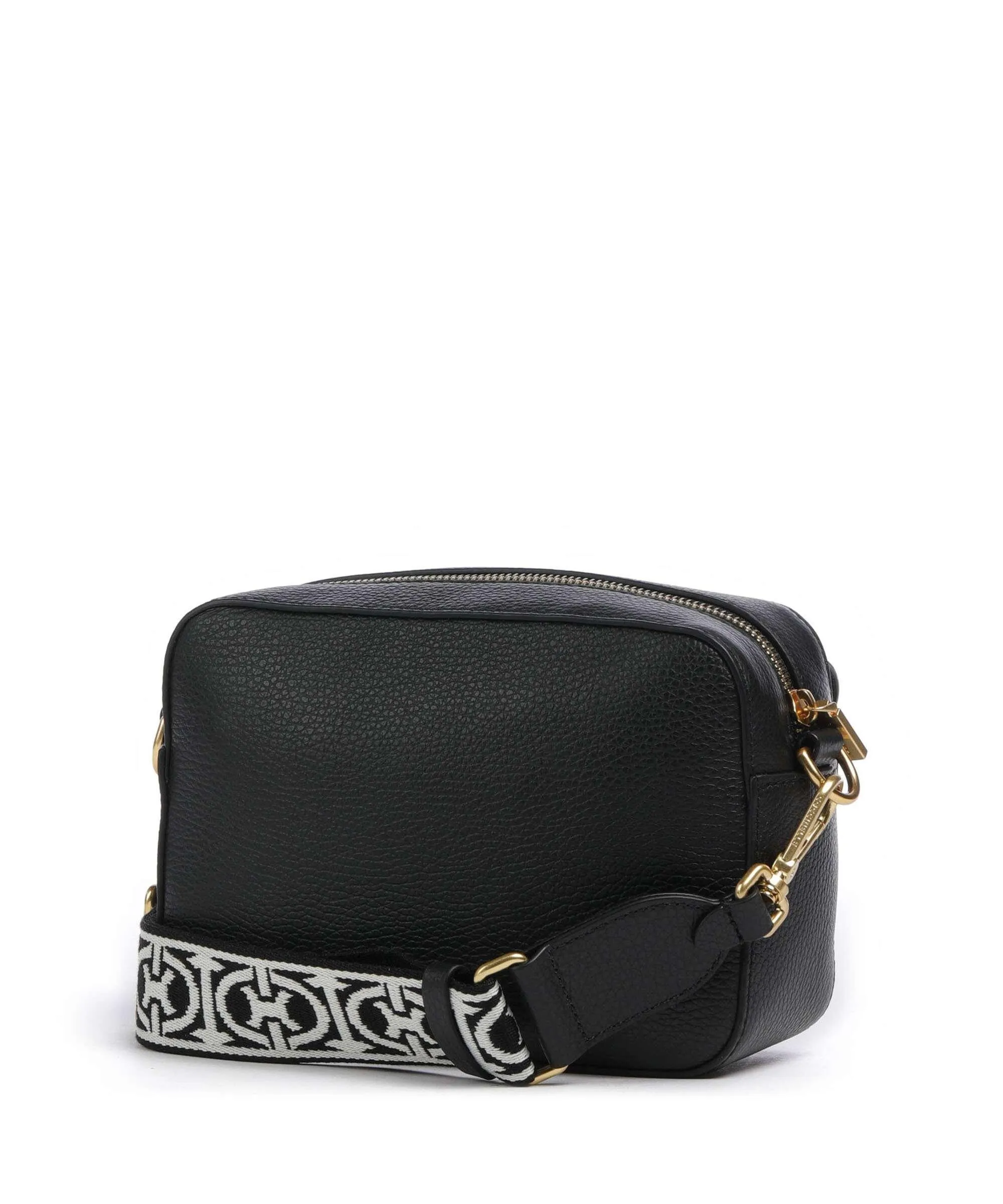  Coccinelle Beat Soft Ribbon Borsa a tracolla pelle granulata nero  