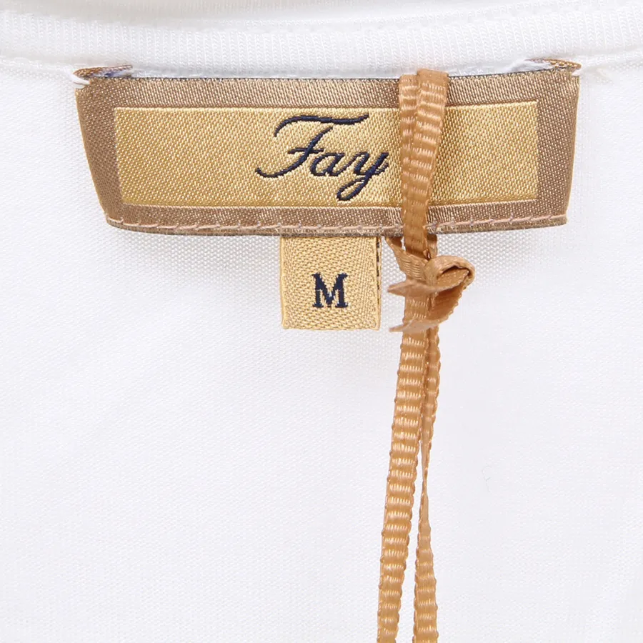 D1266 canotta donna FAY asimmetrica overlong t-shirt sleeveless white silk