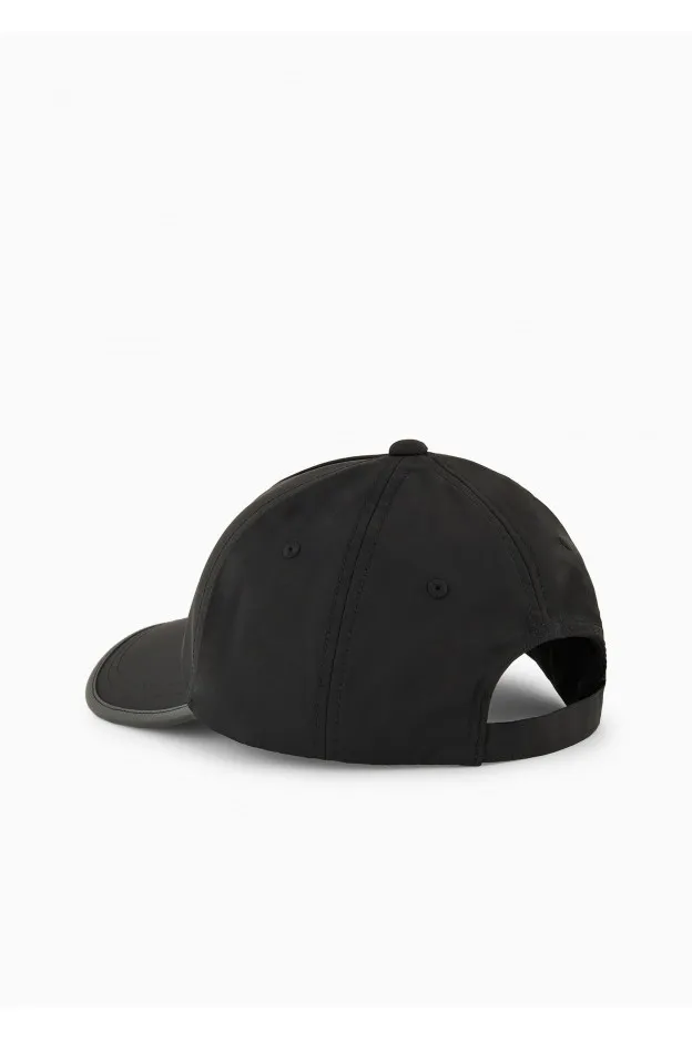 Emporio Armani Cappello da baseball in nylon con ricamo timbro aquila