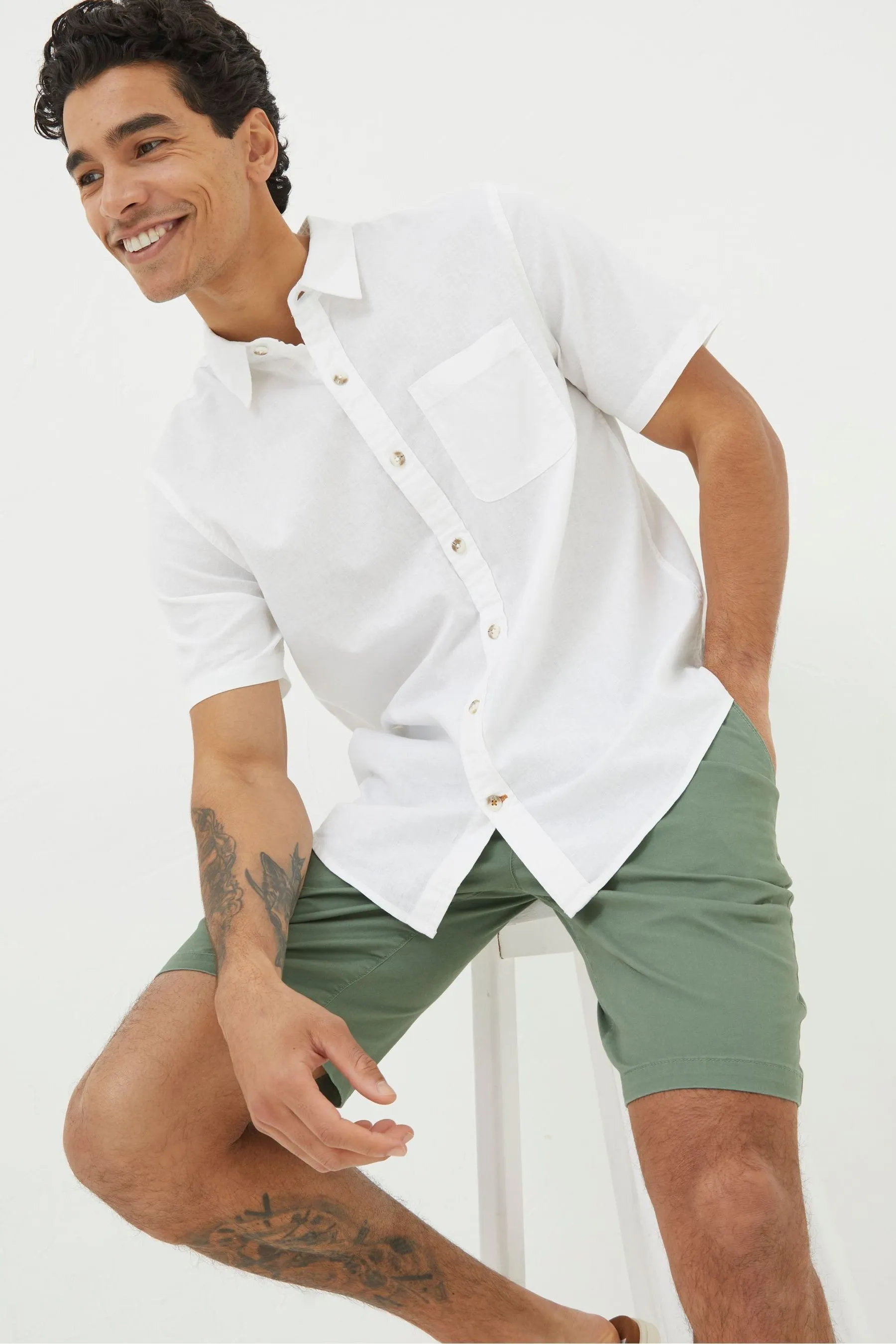 FatFace - Bugle - Camicia in lino e cotone