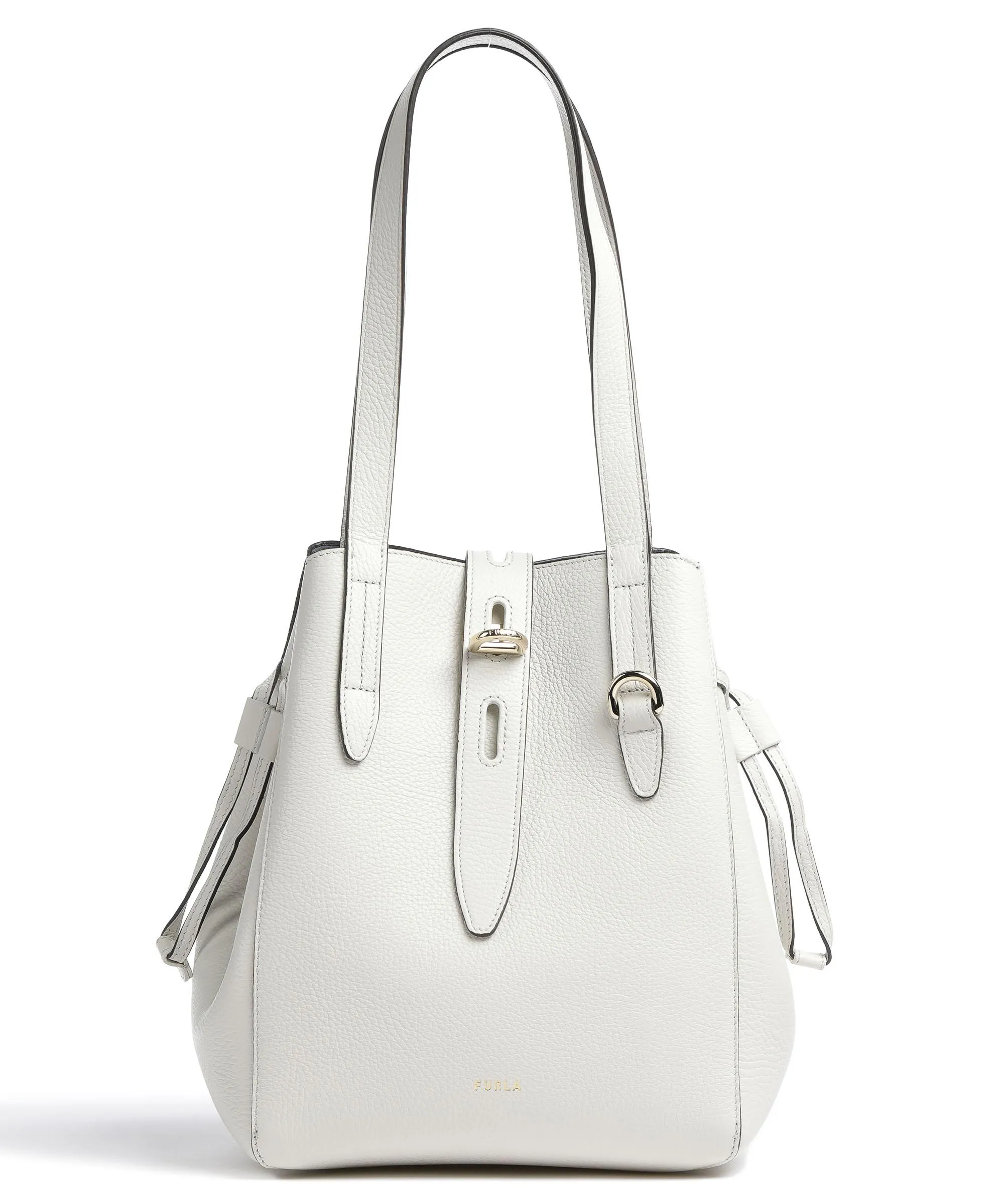  Furla Net M Borsa shopper pelle granulata avorio  