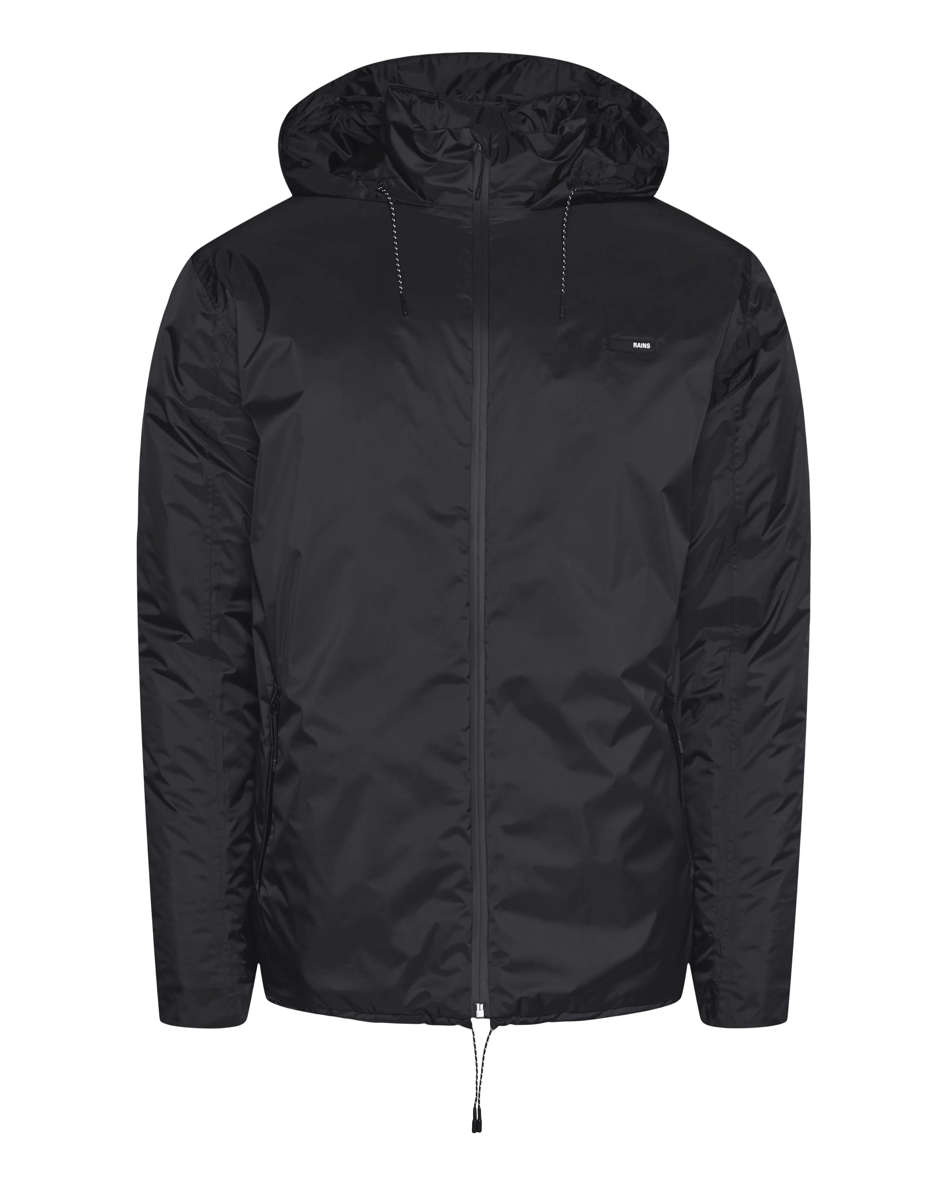 Giubbino Padded Nylon Jacket nero con cappuccio
