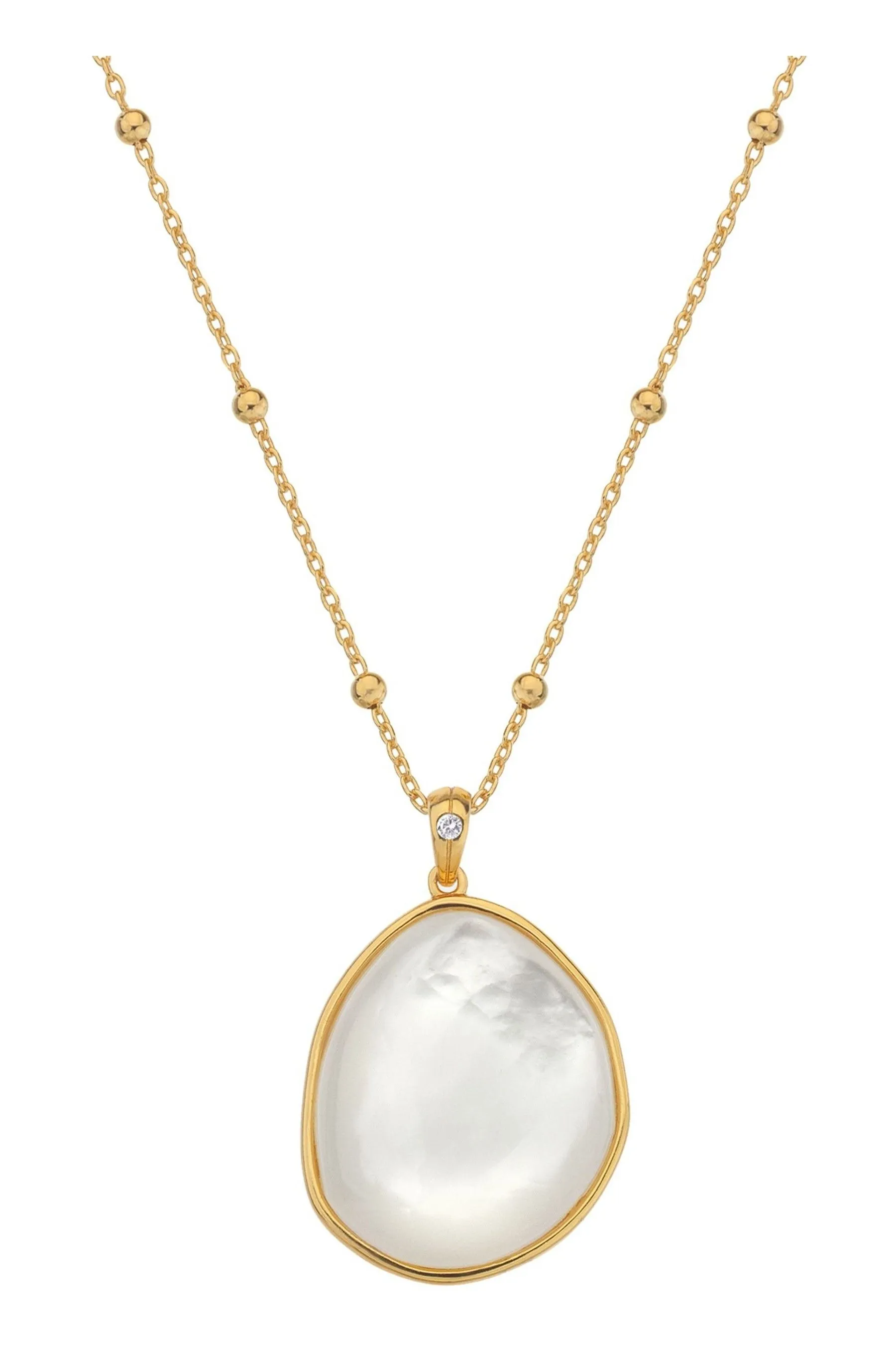 Hot Diamonds HD X JJ Oro tono su tono - Collana con ciondolo in madre perla