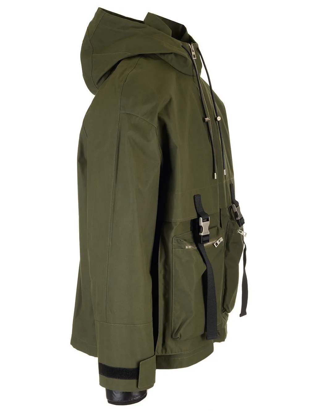   Loewe  Parka in cotone verde oliva  