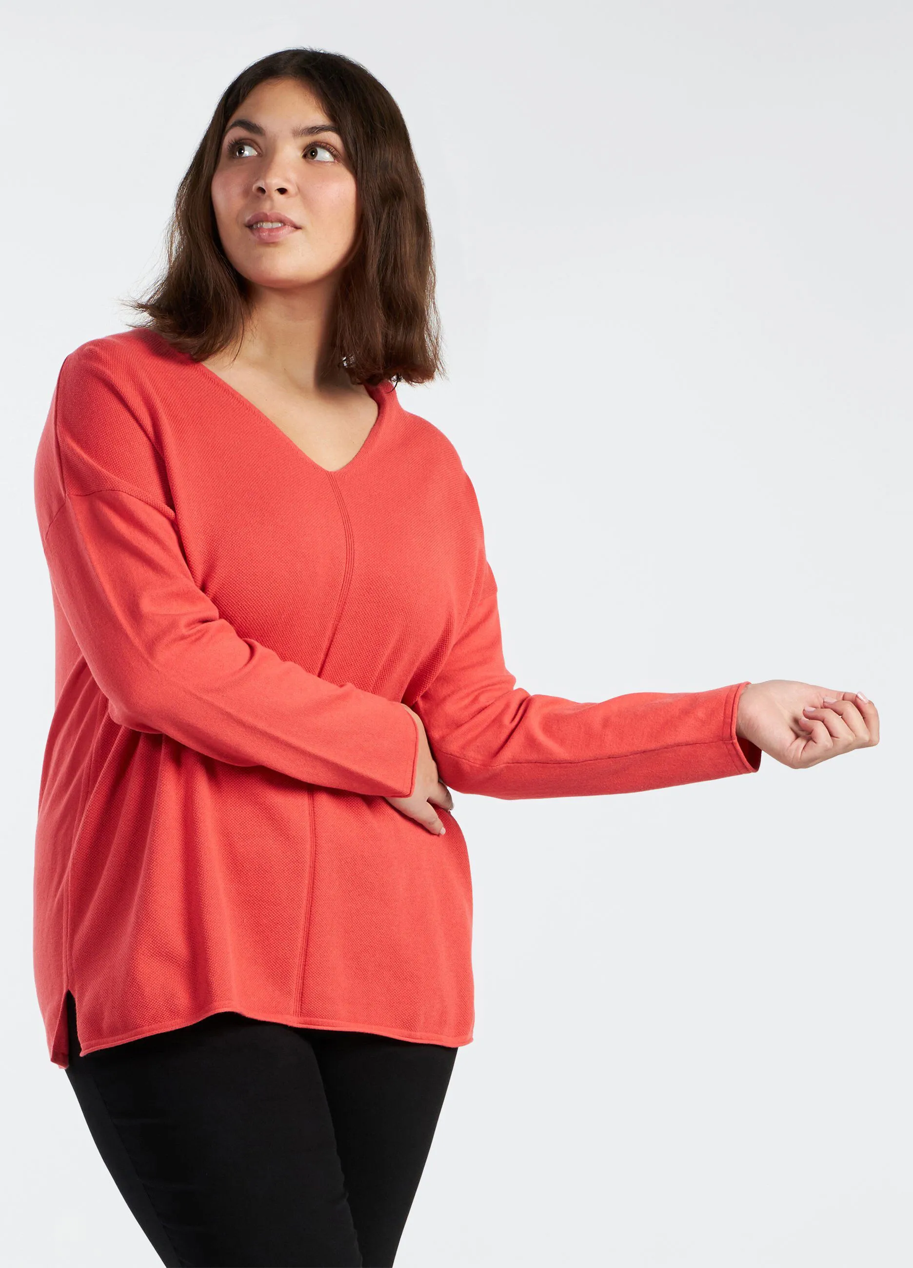 Maglia tricot donna curvy