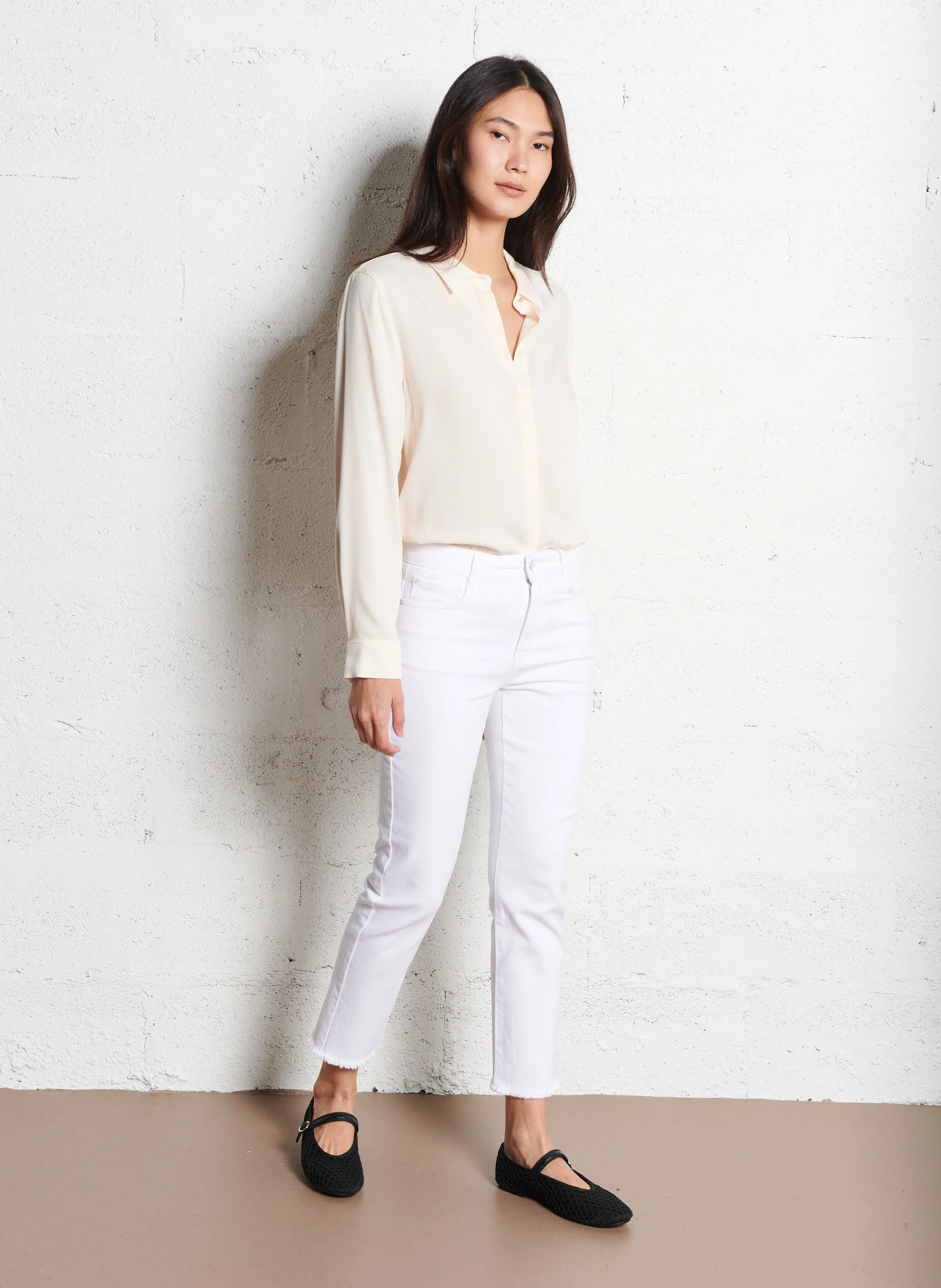  MAISON 123   MATEA - Camicia morbida collo classico | Rosa