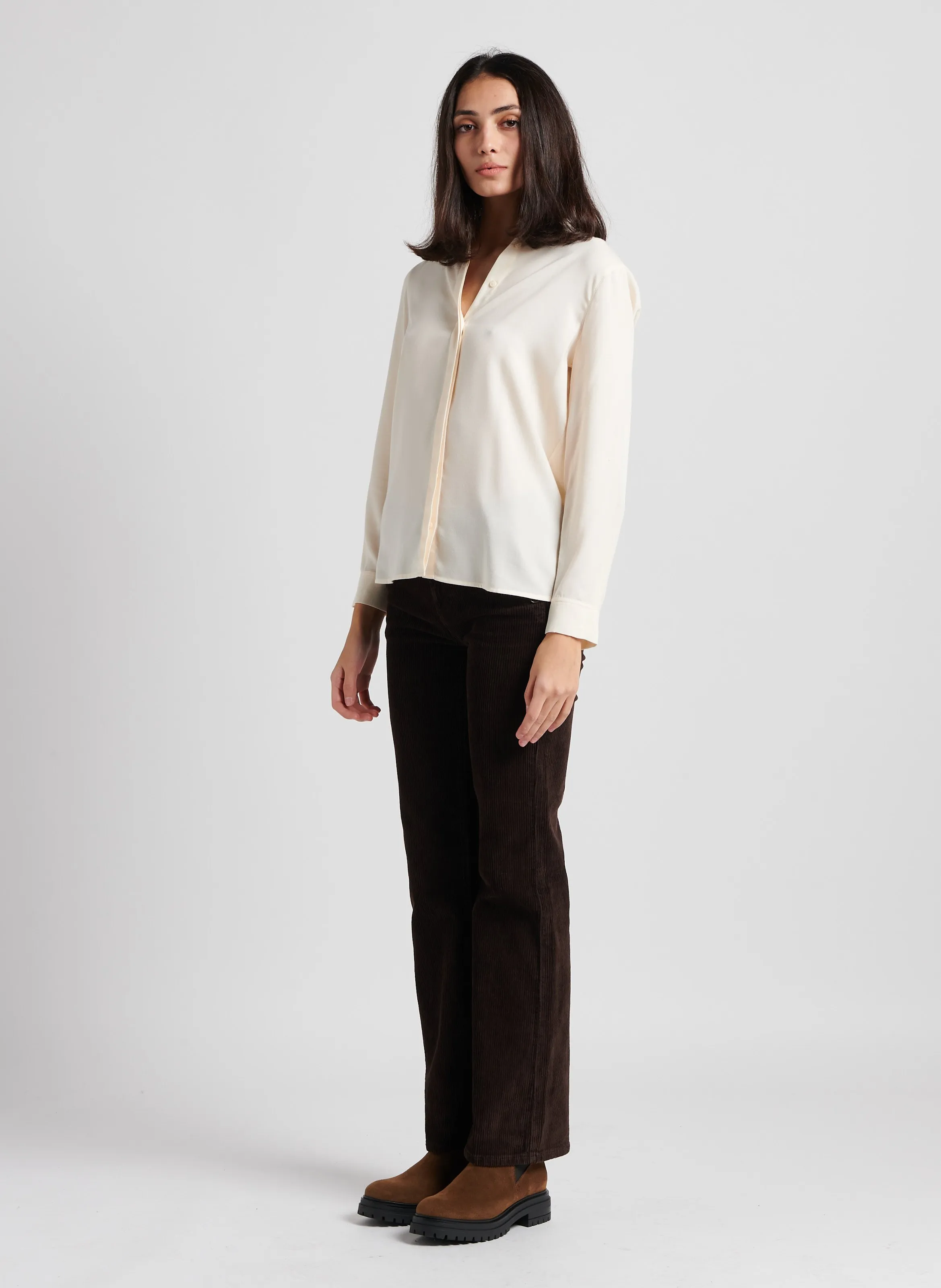  MAISON 123   MATEA - Camicia morbida collo classico | Rosa