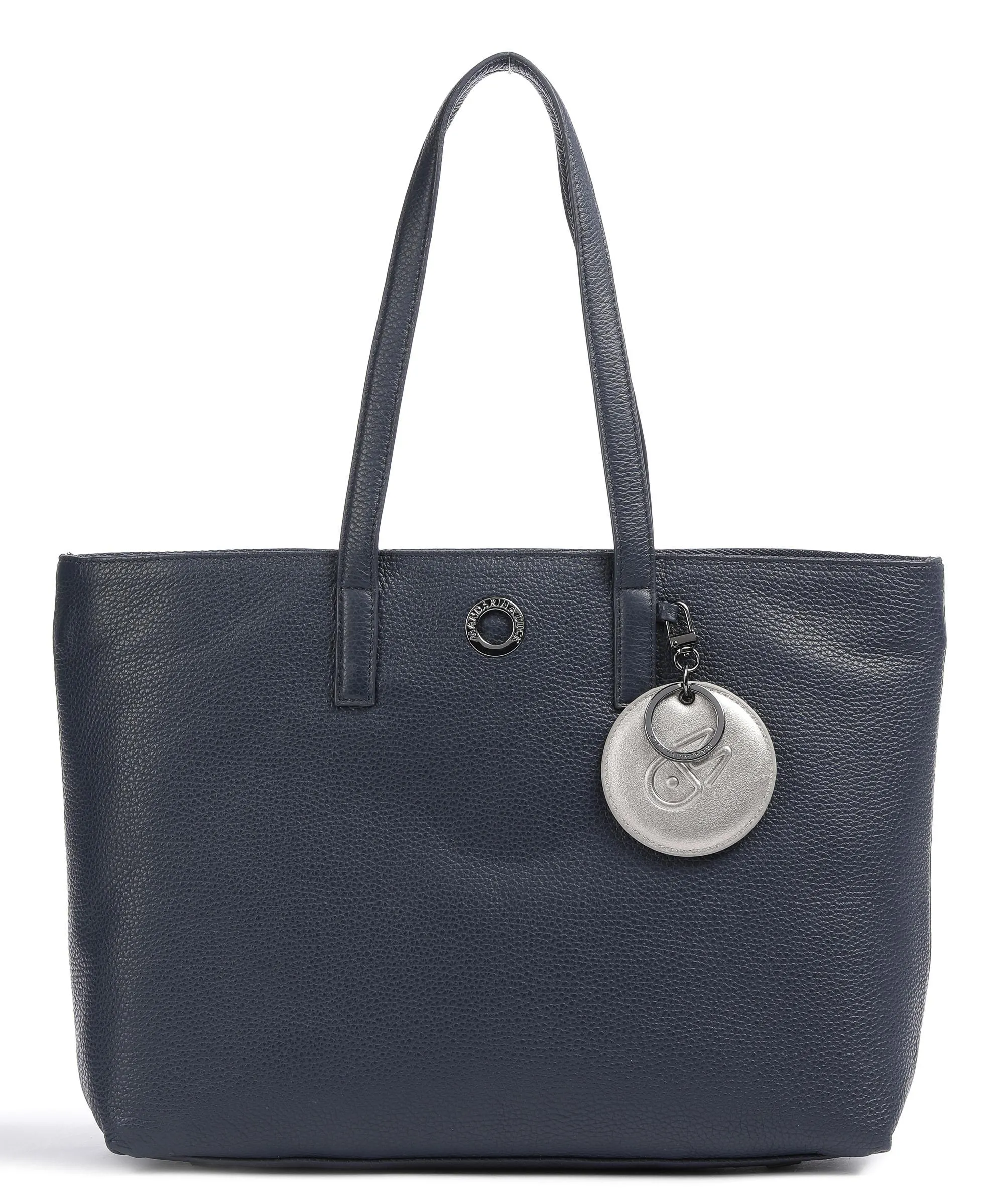  Mandarina Duck Mellow Leather Borsa shopper pelle di vitello grana blu scuro  