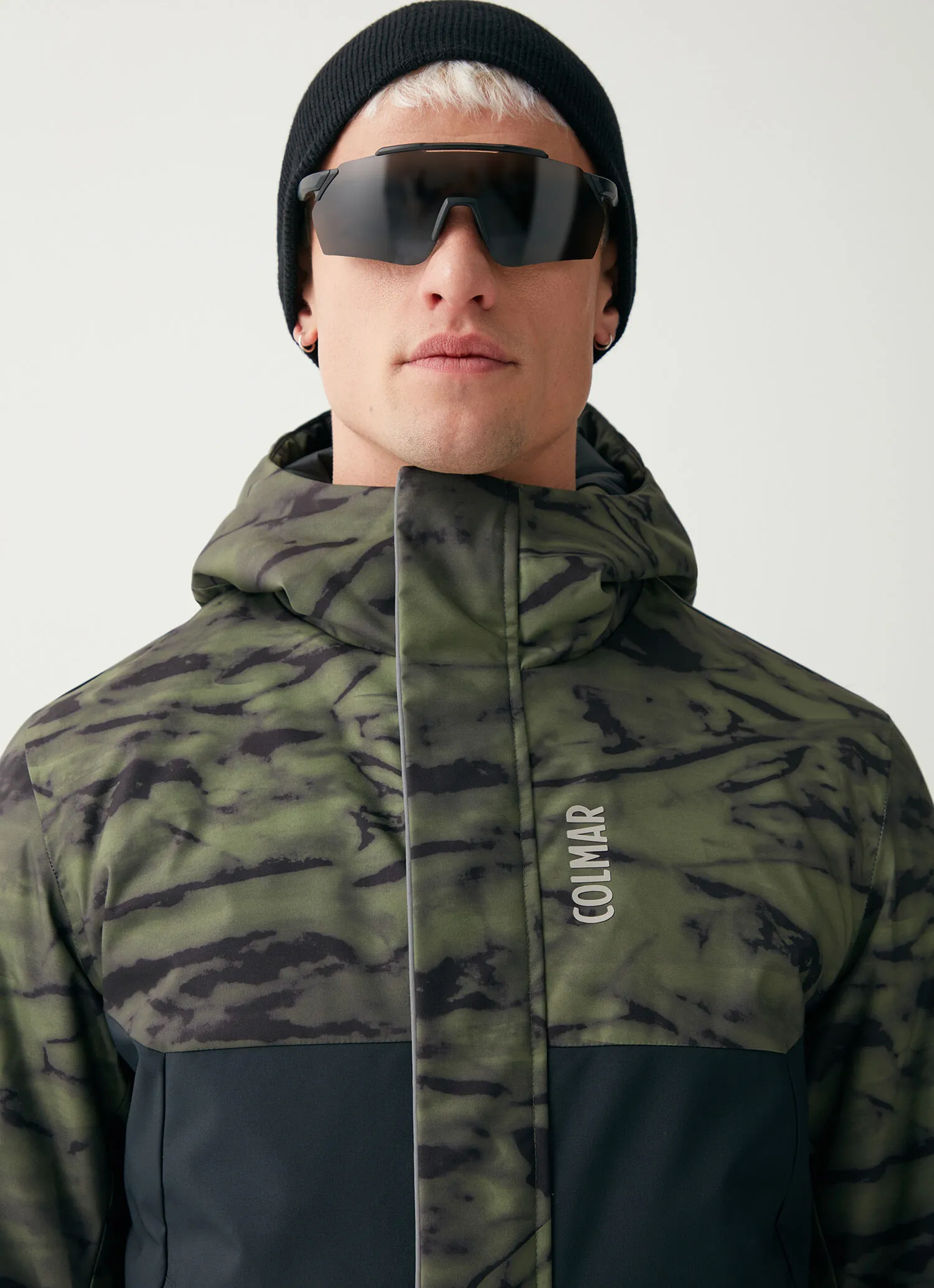 Printed ski jacket in wadding