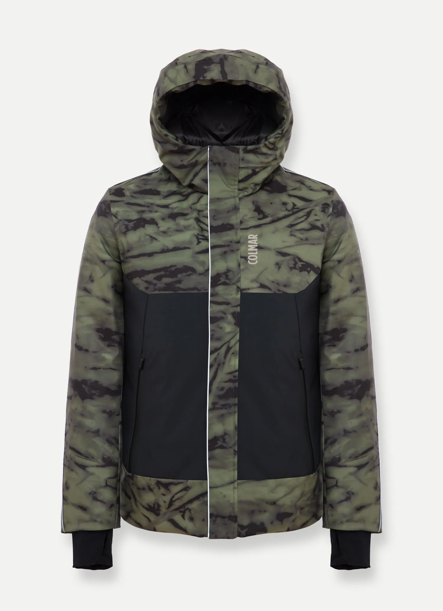Printed ski jacket in wadding