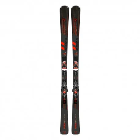Rossignol Forza 60 V-Ti Konect con attacco Nx12 Nero Rosso - Sci Alpino Uomo
