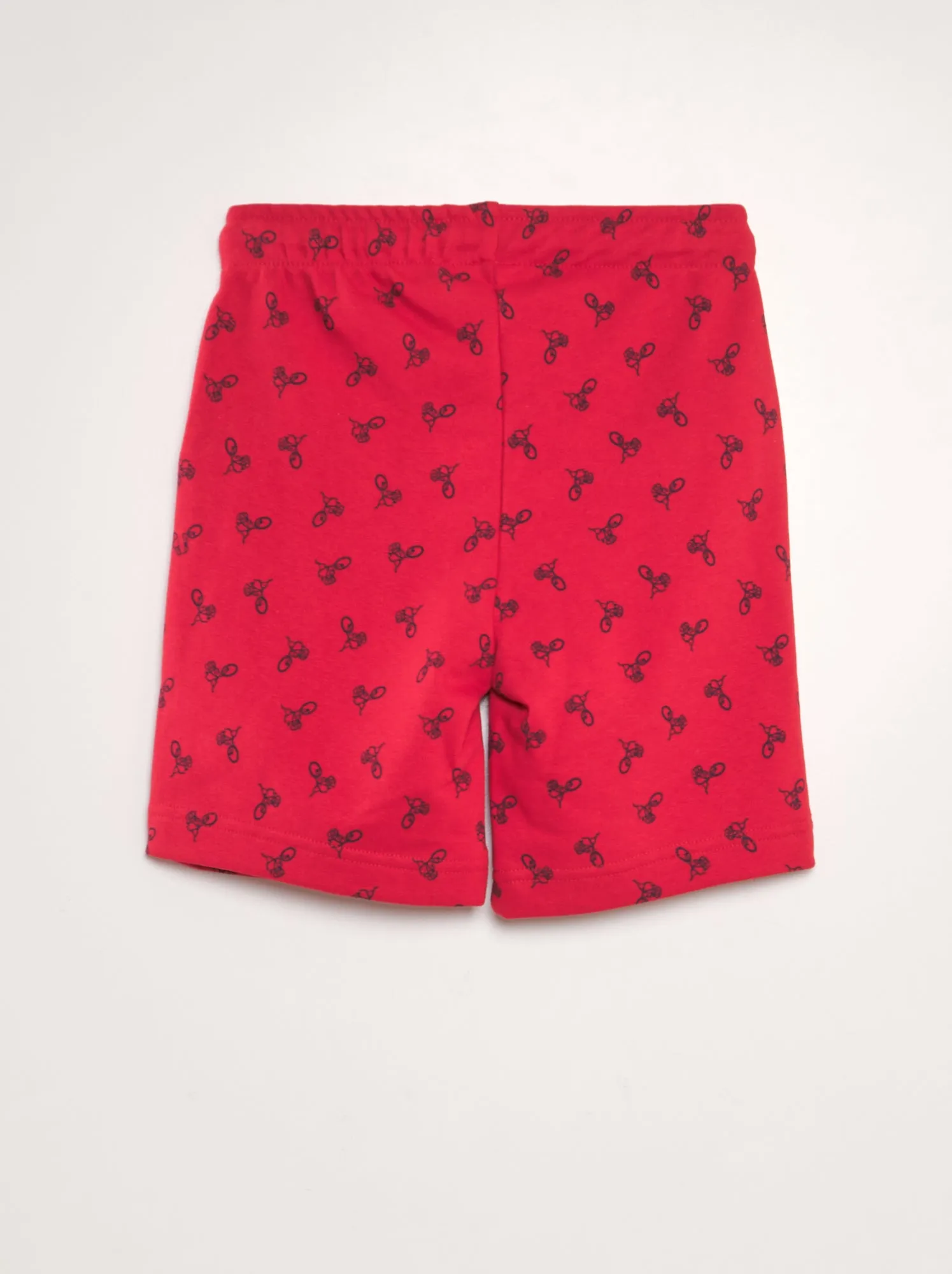 Set di 2 shorts in tessuto felpato leggero - ROSSO