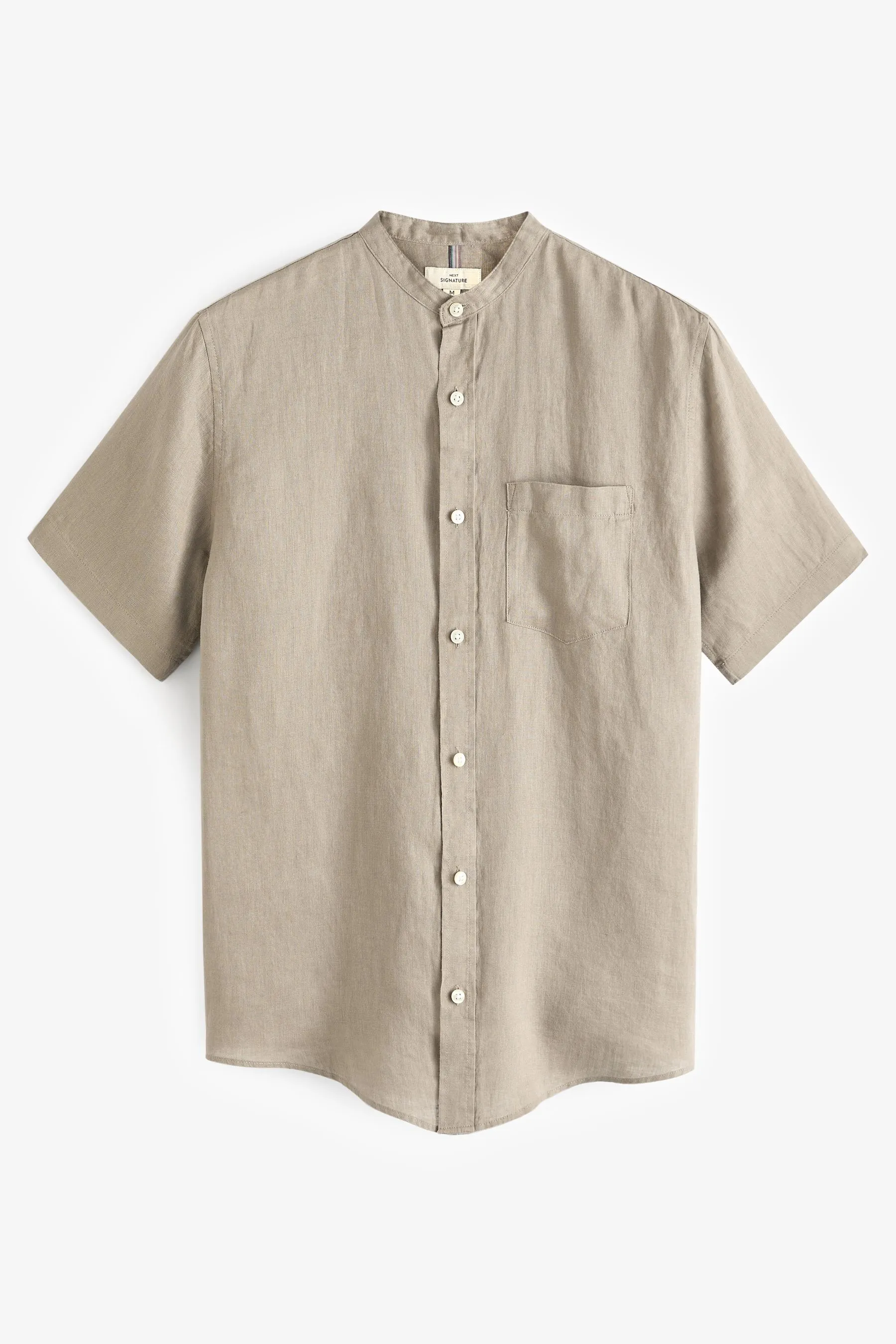 Signature - 100% Camicia in Manica corta lino