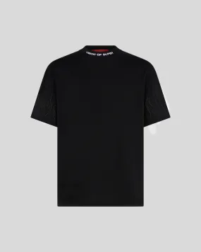 T-SHIRT NERA CON FIAMME NERE