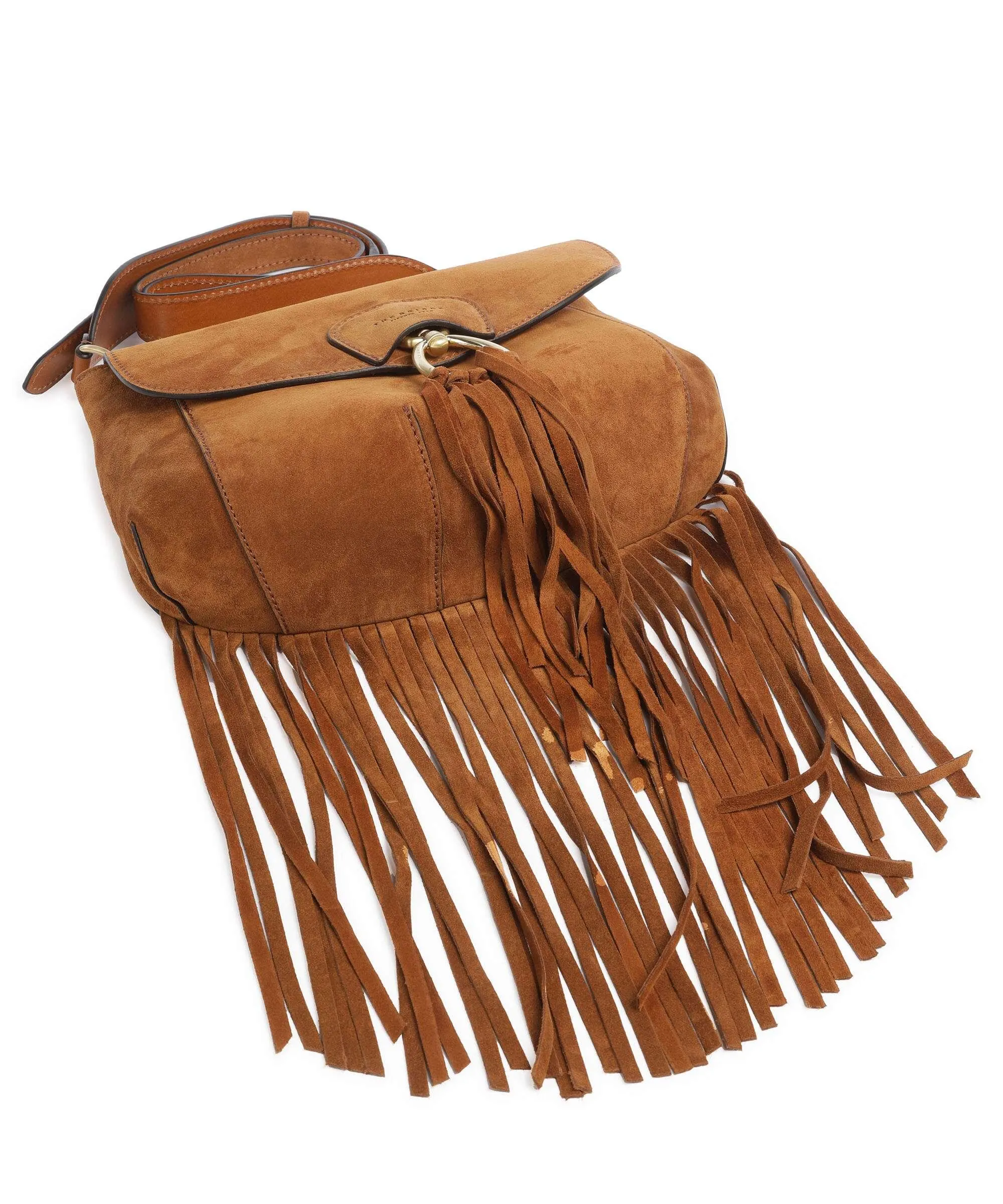  The Bridge Erica Wow Borsa a spalla pelle bovina ruvida cognac  